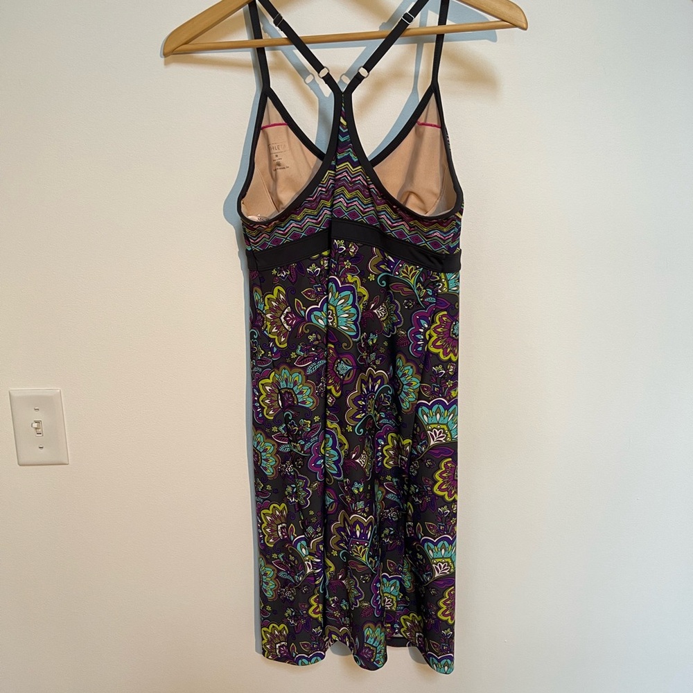 Athleta Swim Dress Paisley Blue/Purple/Grey. Size Medium - Picture 4 of 6